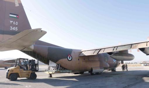 طائرة مساعدات أردنية أرسلت إلى غزة سابقا