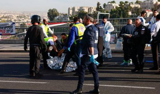 من موقع عملية إطلاق النار في القدس المحتلة 30 /11/ 2023 | المصدر: شبكة القدس الإخباري