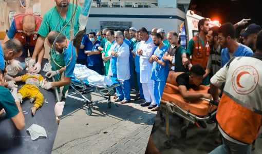 لقطات من مستشفيات غزة في معركة طوفان الأقصى لقطات من مستشفيات غزة في معركة طوفان الأقصى