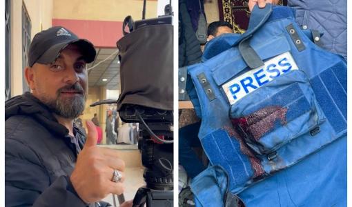 مصور قناة الجزيرة سامر أبو دقة الذي استشهد في قصف إسرائيلي على مدرسة للنازحين في خانيونس 15/12/2023