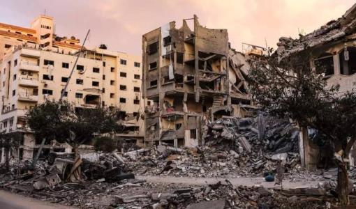 آثار الدمار في منطقة تل الهوا بعد استهدافه بالطائرات الحربية الإسرائيلية في الحرب على قطاع غزة 16/10/2023 | المصدر: محمد أبو السبح