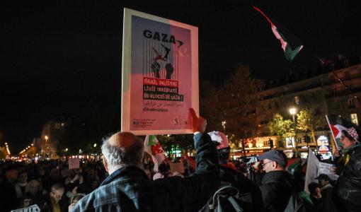 إحدى التظاهرات في باريس للمطالبة بوقف العدوان على غزة 2/11/2023 | المصدر: وكالة الأنباء الفرنسية