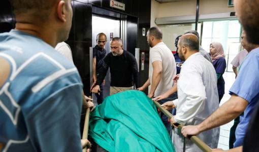 شهيد في مستشفى في مخيم جنين بالضفة الغربية 21/5/2024 | المصدر: رويترز