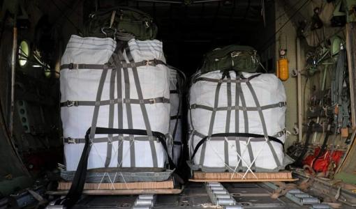 إنزالات جوية على قطاع غزة أول أيام عيد الأضحى 16/6/2024 | المصدر: القوات المسلحة الأردنية