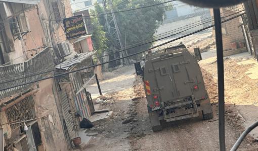 آلية لجيش الاحتلال خلال اقتحامها جنين 13/6/2024 | المصدر: وكالة وفا الفلسطينية