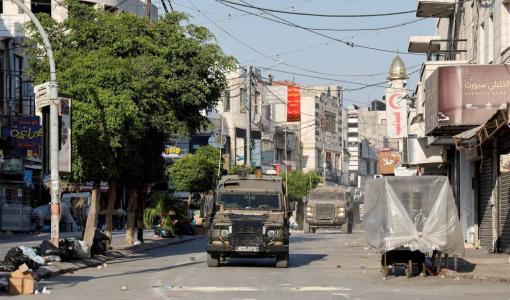 مركبات الاحتلال الإسرائيلي خلال مداهمة في جنين بالضفة الغربية 6/6/2024 | المصدر: رويترز
