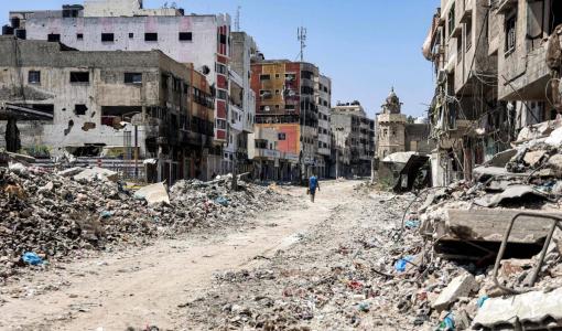 جانب من الدمار الذي تسببت به الغارات الإسرائيلية على قطاع غزة | المصدر: وكالة الأنباء الفرنسية