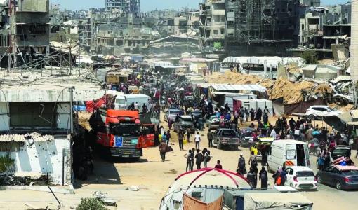 نازحون من شرق خانيونس 22/7/2024 | المصدر: وكالة الأنباء الألمانية