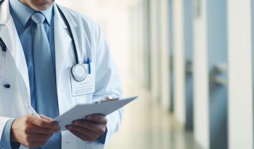 طبيب يسجل بيانات مريض طبيب يسجل بيانات مريض | ذكاء اصطناعي: freepik
