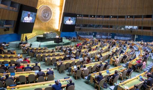 من اجتماع الدورة الاستثنائية الطارئة العاشرة للجمعية العامة للأمم المتحدة حول فلسطين 18/9/2024 | المصدر: الأمم المتحدة