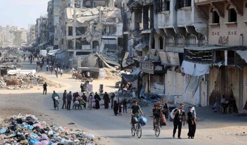 فلسطينيون ينزحون من مناطق شمال مدينة غزة 12/10/2024 | وكالة الأنباء الفرنسية