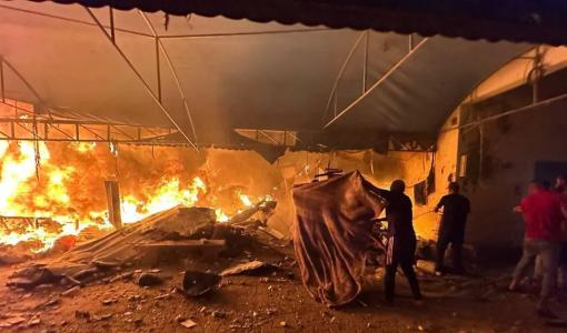 محرقة خيام النازحين في دير البلح 14/10/2024