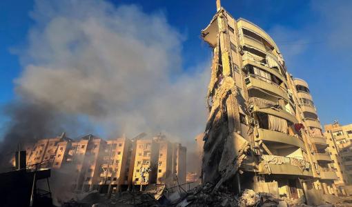 مربعات سكنية دمرها قصف الاحتلال على الضاحية الجنوبية في بيروت لبنان | المصدر: رويترز