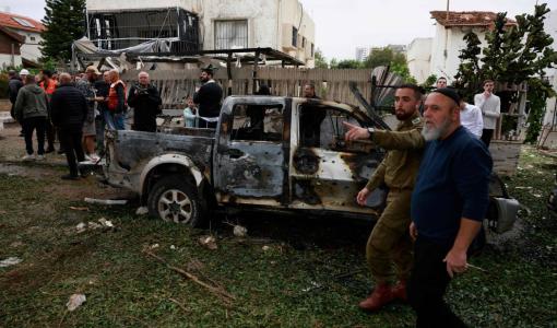 أضرار خلفها صاروخ أطلق من لبنان تجاه تل أبيب 24/11/2024 | المصدر: وكالة الصحافة الفرنسية