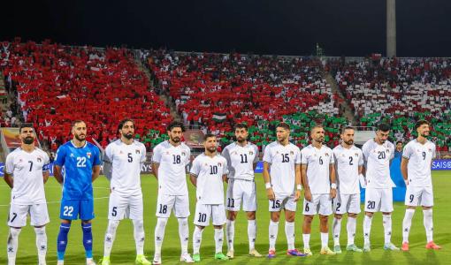 المنتخب الفلسطيني في مباراته مع المنتخب العماني 14/11/2024 | المصدر: Getty Images