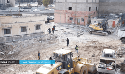 أعمال هدم في مخيم المحطة 2024