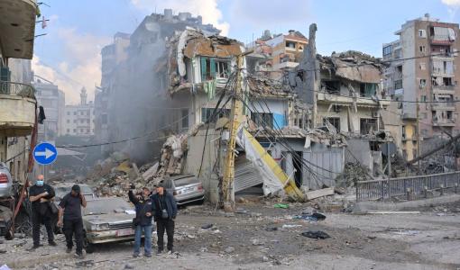 دمار خلفته غارة إسرائيلية على منطقة الغبيري في ضاحية بيروت الجنوبية 13/11/2024 | المصدر: صحيفة النهار اللبنانية