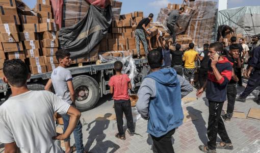 شاحنة مساعدات في رفح | المصدر: وكالة الأنباء الألمانية