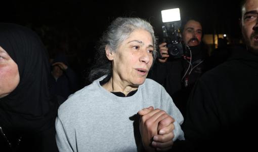 خالدة جرار خالدة جرار يوم تحريرها في اتفاق وقف إطلاق النار وتبادل الأسرى بين المقاومة والاحتلال 19/1/2025 | المصدر: CNN