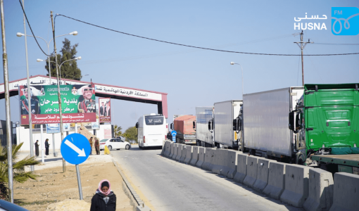 مساعدات تمر عبر معبر جابر من الأردن إلى سوريا 6/1/2025 | حسنى