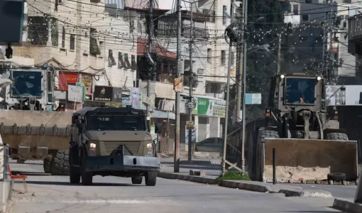 قوات الاحتلال الإسرائيلي تشتبك خلال عملية عسكرية في قرية قباطية بالقرب من مدينة جنين بالضفة الغربية 10/1/2025 | المصدر: الوكالة الأوروبية للصور الصحفية