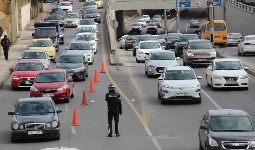 ازدحام مروري في أحد شوارع عمان | المصدر: مواقع التواصل الاجتماعي