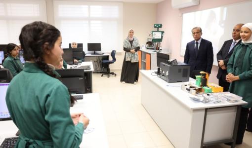 خلال زيارة جعفر حسان لمدرسة إسكان أبو نصير الثانوية المختلطة في عمان 9/12/2024 | المصدر: المملكة