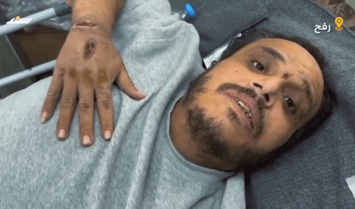 الأسير محمد الترك فور الإفراج عنه الأسير محمد الترك فور الإفراج عنه | المصدر: لقطة من فيديو