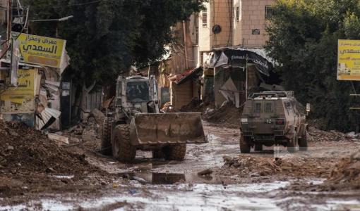 آليات الاحتلال خلال عدوانها على طولكرم | المصدر: قناة فلسطين اليوم