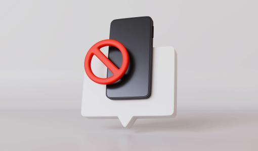 هاتف محمول مع علامة ممنوع | تعبيرية freepik