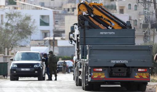 آليات الاحتلال خلال اقتحام بلدة بيت دجن شرق نابلس 31/7/2025 | المصدر: فلسطين بوست