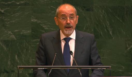 وزير الخارجية  أيمن الصفدي في مؤتمر الأمم المتحدة بشأن تسوية القضية الفلسطينية وتطبيق حل الدولتين نيويورك 28/7/2025 | المصدر: وزارة الخارجية