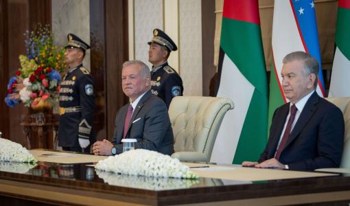 الملك عبدالله الثاني ورئيس جمهورية أوزبكستان شوكت ميرضيائيف الملك عبدالله الثاني ورئيس جمهورية أوزبكستان شوكت ميرضيائيف 26/8/2025 | المصدر: الديوان الملكي الهاشمي