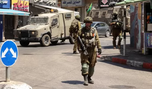 جنود من جيش الاحتلال في مدينة رام الله بالضفة الغربية | المصدر: وكالة الأنباء الفرنسية