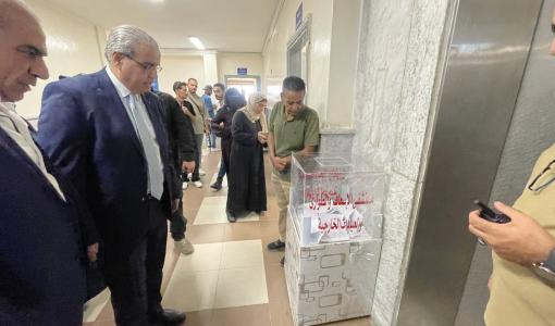 وزير الصحة الدكتور إبراهيم البدور خلال زيارة لمستشفيات البشير وزير الصحة الدكتور إبراهيم البدور خلال زيارة لمستشفيات البشير 15/9/2025 | المصدر: وزارة الصحة