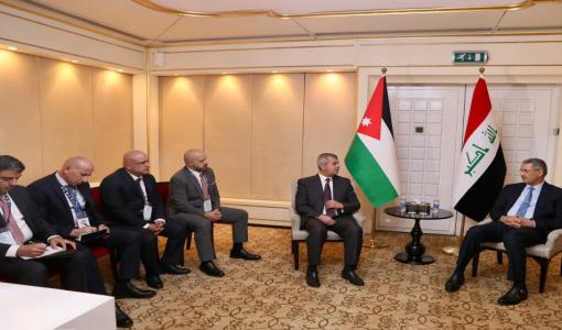 وزير الطاقة صالح الخرابشة ونظيره العراقي خلال بحث سبل تعزيز التعاون المشترك في مجال النفط والطاقة بين عمان وبغداد 28/9/2025 | وزارة الطاقة