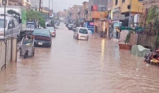 ارتفاع منسوب المياه في أحد شوارع مخيم البقعة نتيجة  حالة عدم الاستقرار الجوي وهطولات الأمطار  25/11/2025 | المصدر: مواقع التواصل الاجتماعي