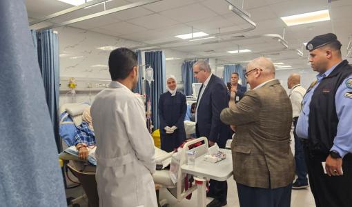 وزير الصحة إبراهيم البدور خلال زيارة إلى مستشفى الشونة الجنوبية 18/11/2025 | المصدر: وزارة الصحة