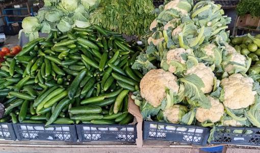 خضار في أحد المتاجر الأردنية