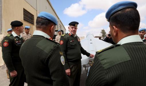 رئيس هيئة الأركان المشتركة اللواء الركن يوسف أحمد الحنيطي خلال زيارته سلاح الهندسة الملكي 15/3/2026 | القوات المسلحة الأردنية