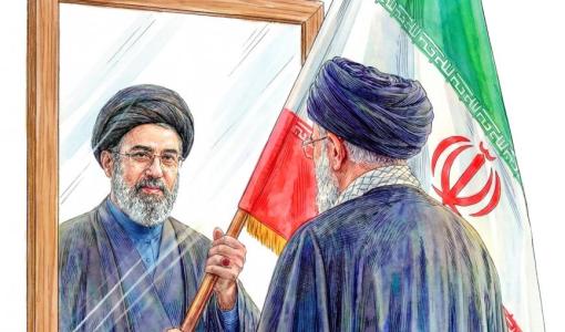 صورة تعبيرية عن تسلم مجتبى خامنئي منصب المرشد الأعلى لإيران خلفا لوالده علي خامنئي الذي اغتيل في ضربة إسرائيلية على طهران في 28/2/2026