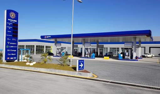 محطة وقود تابعة لشركة المناصير في الأردن