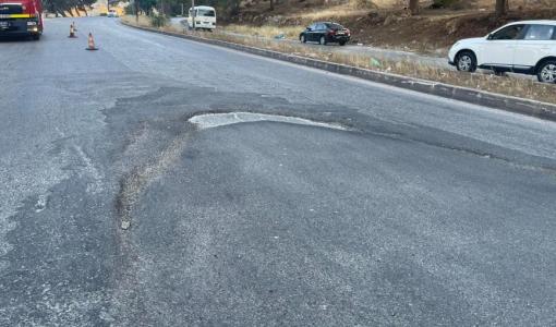 جزء متهالك من طريق أيدون عجلون | بترا