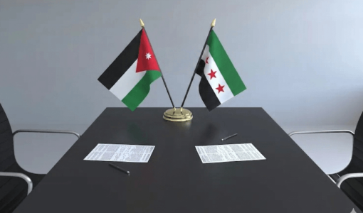 علم الأردن وعلم سوريا