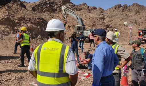 جانب من عمليات تنقيب في موقع أبو خشيبة | وزارة الطاقة والثروة المعدنية