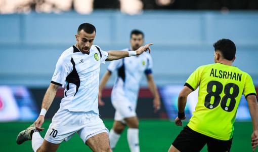 من مباراة الحسين إربد وسما السرحان