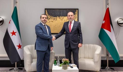الصفدي والشيباني في العاصمة عمان، على هامش أعمال الدورة الثانية لمجلس التنسيق الأعلى بين الأردن وسوريا، على المستوى الوزاري | أرشيفية