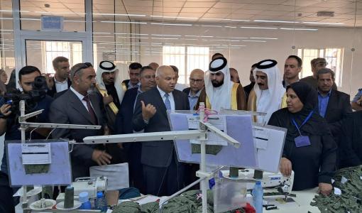 وزير العمل خالد البكار يفتتح توسعة مصنع "حرفة الإبرة" في المفرق | وزارة العمل