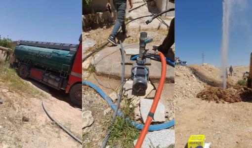 جانب من الاعتداءات التي ضبطتها وزارة المياه في الموقر والكرك
