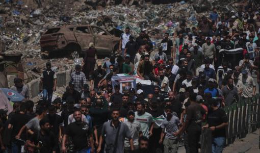 تشييع جثامين شهداء بعد استعادة جثامينهم في مدينة غزة | أسوشييتد برس